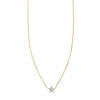 white diamond star necklace PRN031 WD