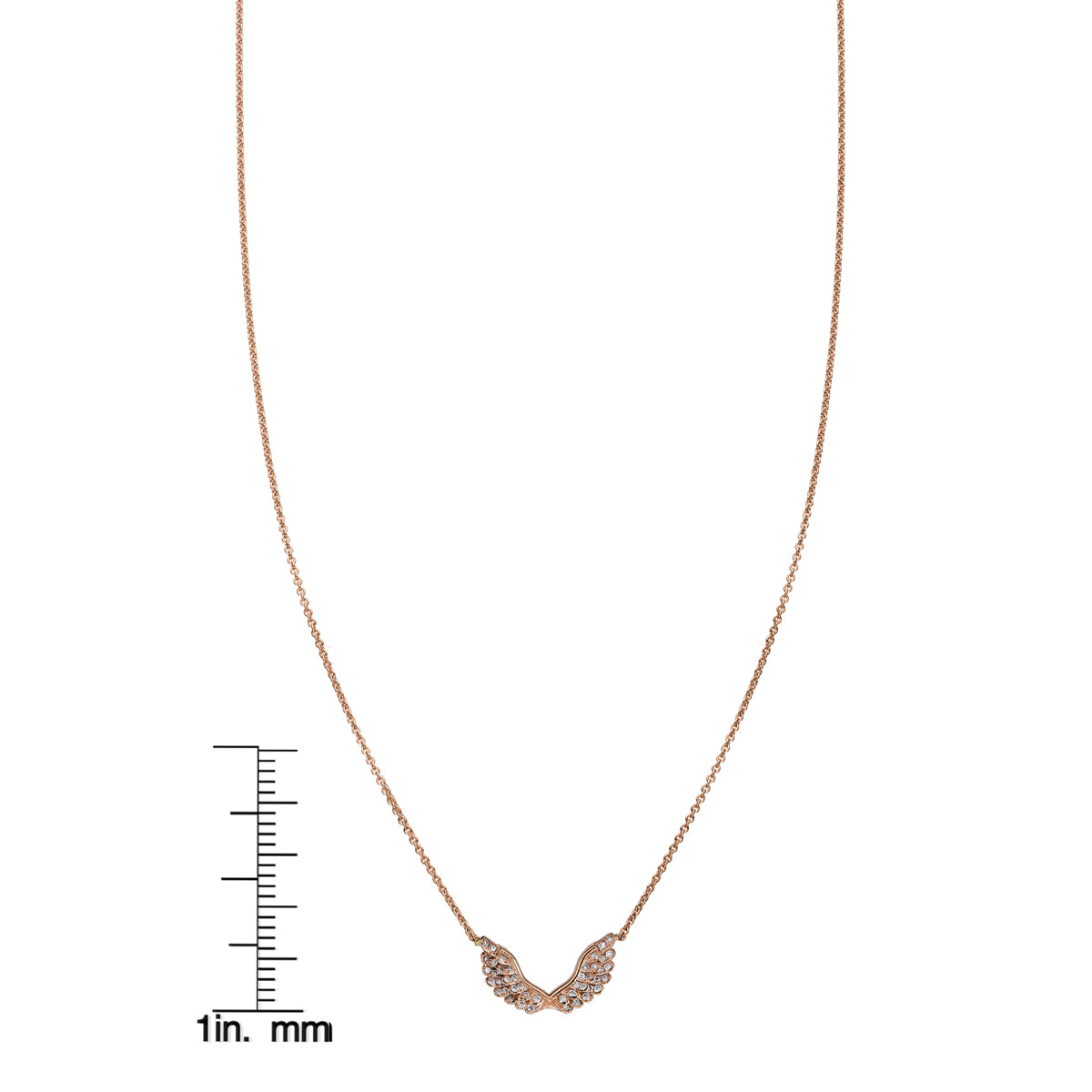 white diamond tiny angel wing necklace_1_1